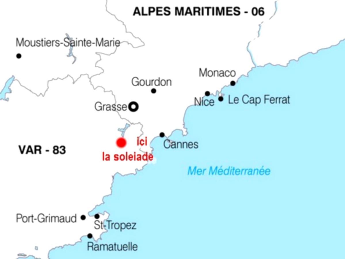 15Mn De Cannes, Villa La Soleiade , 3Gites 2-4 Pers Type T2, Climatises, Piscine, Au Lac De Saint-Cassien Var Монтору Экстерьер фото